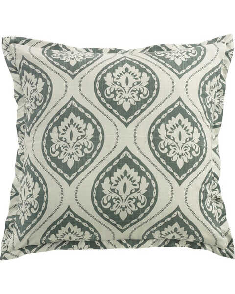 HiEnd Accents Green Reversible Graphic Euro Sham , Green, hi-res