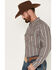 Image #2 - Blue Ranchwear Men's Twill Long Sleeve Snap Shirt, Medium Grey, hi-res