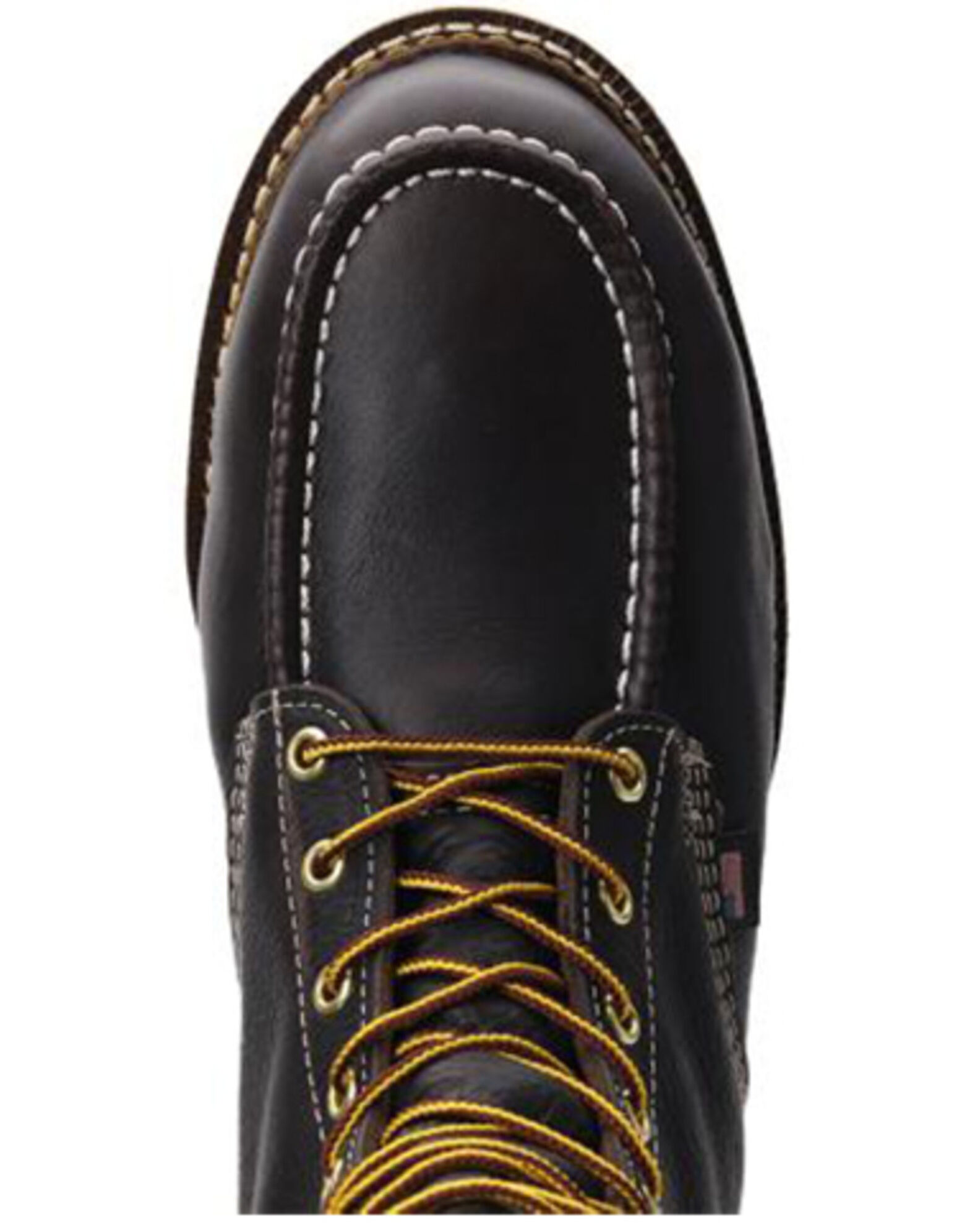 Image #4 - Thorogood Men's Boot Barn Exclusive Waterproof 8" Made In The USA Moc Work Boots - Steel Toe, Brown, hi-res