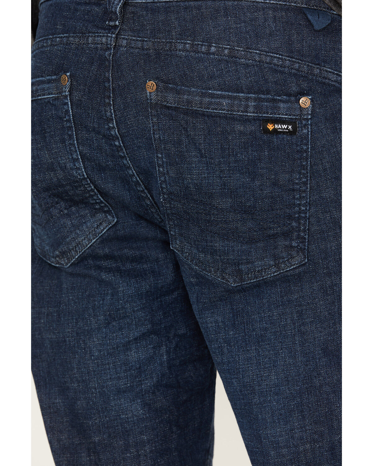 Image #4 - Hawx Men's Washed Stretch Work Jeans, Indigo, hi-res
