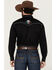 Image #4 - Cowboy Hardware Men's Hecho en Mexico Solid Long Sleeve Snap Western Shirt, Black, hi-res