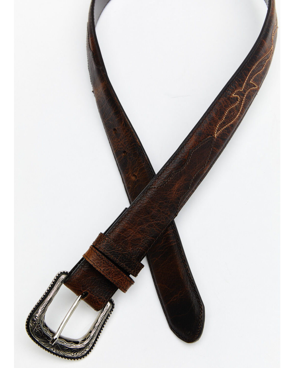 Image #2 - Cody James Men's Stitched Belt, Brown, hi-res