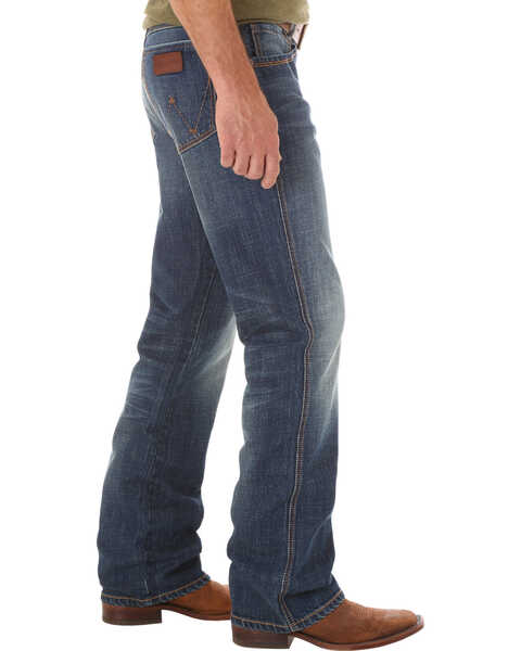 Image #2 - Wrangler Retro Men's Relaxed Fit Dark Wash Boot Cut Jeans - Big and Tall, , hi-res