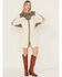 Image #1 - Panhandle Women's Retro Snap Embroidered Mini Shirt Dress, Cream, hi-res