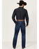 Image #3 - Wrangler Retro Men's Troxler Dark Wash Relaxed Bootcut Stretch Denim Jeans, Dark Medium Wash, hi-res