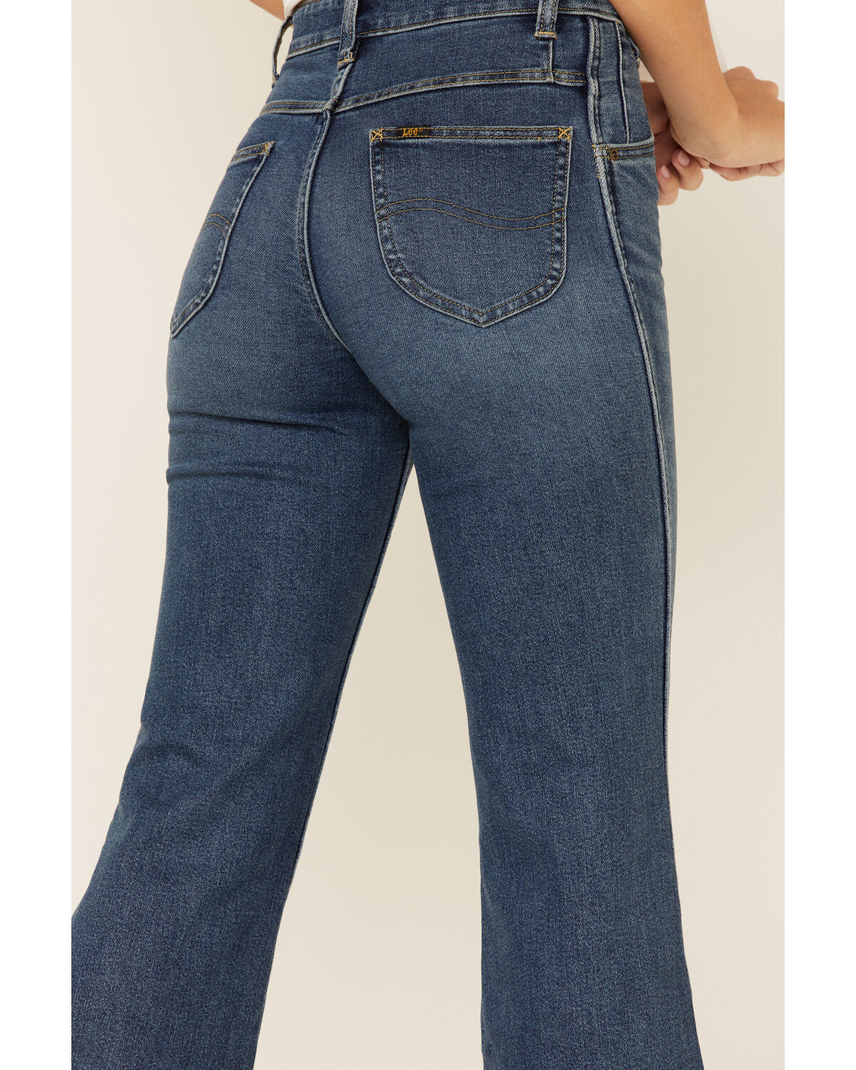 Image #3 - Lee Women's High Rise Super Flare Jeans, Blue, hi-res