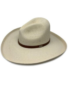 Atwood Hat Co. White La Ranchera Palm Leaf Straw Western Hat , White, hi-res