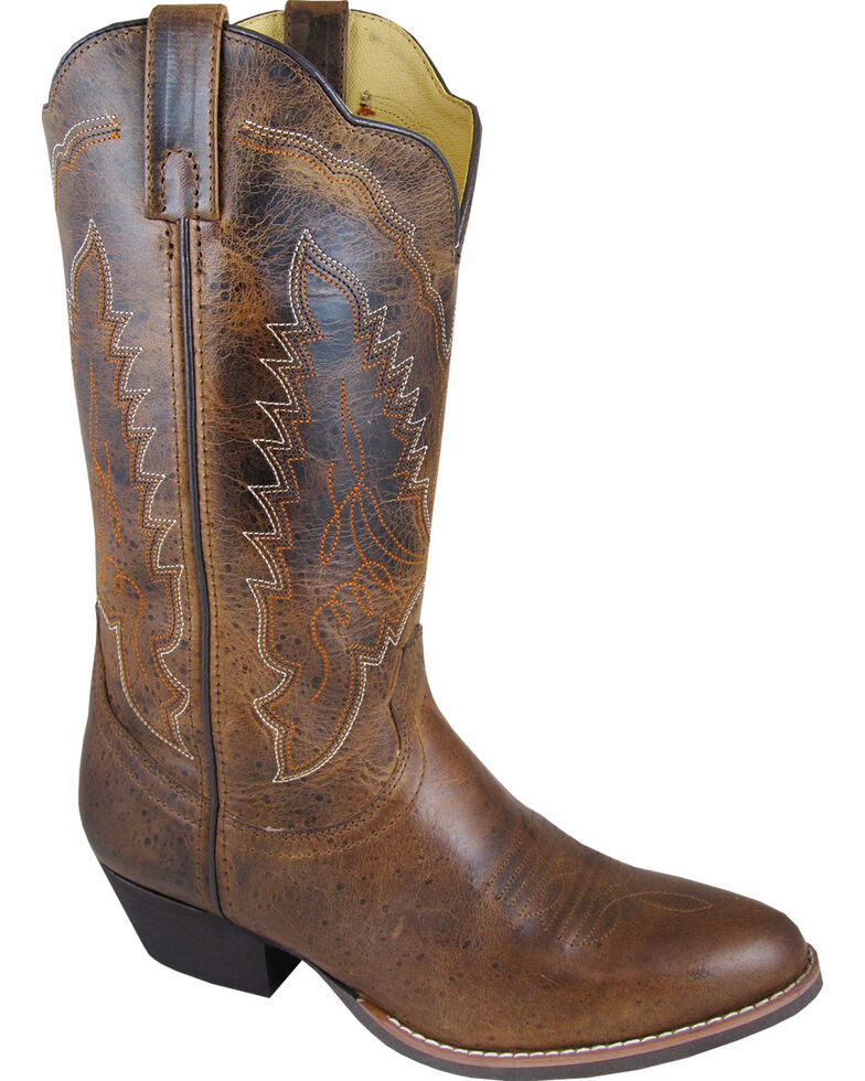 Smoky Mountain Women's Amelia Cowgirl Boots - Round Toe, Brown, hi-res