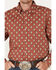 Image #3 - RANK 45® Men's Caballo Geo Print Long Sleeve Button-Down Western Shirt, Light Red, hi-res