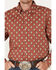 Image #3 - RANK 45® Men's Caballo Geo Print Long Sleeve Button-Down Western Shirt , Light Red, hi-res