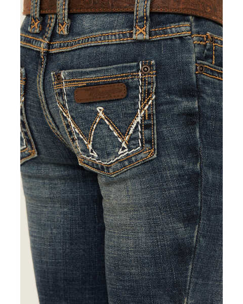 Image #4 - Wrangler Girls' Multi Stitch Bootcut Slim Fit Jeans, Blue, hi-res