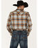 Pendleton Men's Canyon Large Plaid Long Sleeve Western Flannel Shirt , Blue, hi-res