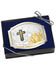 Image #3 - Montana Silversmiths Men's Two-Toned Cross Belt Buckle, Silver, hi-res