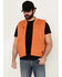 Image #1 - Brixton Men's Abraham Reversible Zip Vest, Orange, hi-res