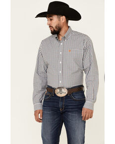 Cinch Men's Multi Small Check Plaid Long Sleeve Button-Down Western Shirt , Multi, hi-res