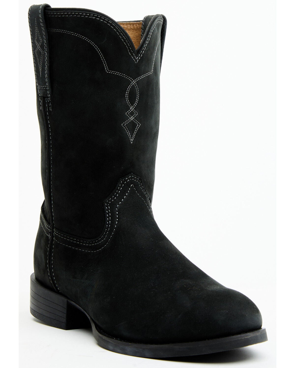 Cody James Cush Core&reg; Men's Highland Roper Western Boots - Round Toe, Black, hi-res