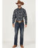 Image #2 - RANK 45® Men's Rodeo Large Paisley Print Long Sleeve Button-Down Western Shirt, Blue, hi-res
