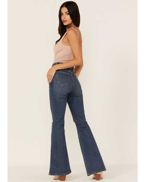 Image #3 - Lee Women's Fast Lane Vintage Modern High Rise Flare Jeans, Blue, hi-res
