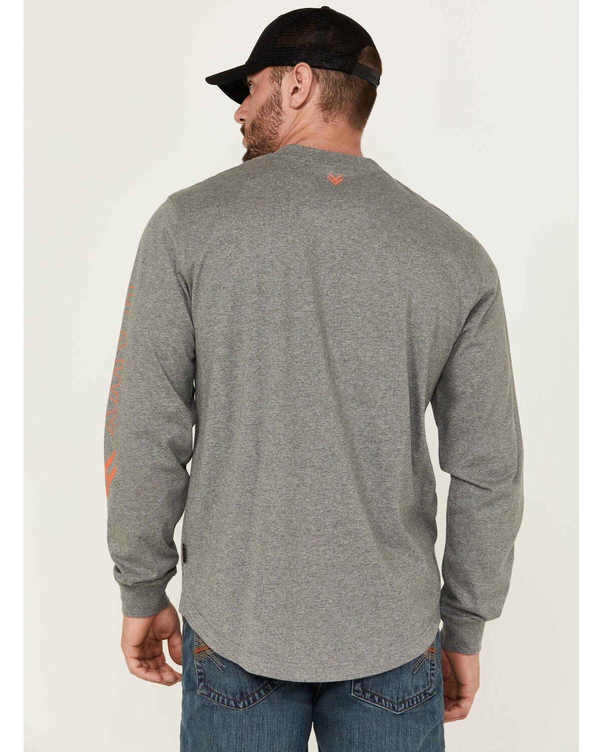 Image #4 - Hawx Men's Logo Long Sleeve Knit Work T-Shirt, , hi-res