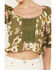 Image #3 - Band of the Free Women's Crochet Floral Print Top, Sage, hi-res