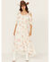 Image #1 - Wild Moss Women's Floral Print Cold Should High-Low Dress, Ivory, hi-res