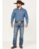Image #1 - Ariat Men's M7 Branson Merrick Medium Wash Slim Straight Jeans, Blue, hi-res