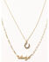 Image #1 - Shyanne Women's Lucky Horseshoe Necklace, Gold, hi-res