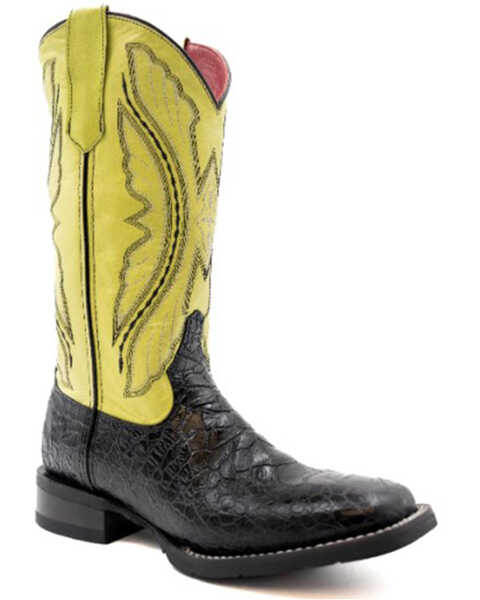 Ferrini Women's Kai Western Boots - Broad Square Toe , Black, hi-res