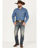 Image #1 - Wrangler Retro Men's Dark Knight Medium Wash Stretch Slim Straight Jeans , Medium Wash, hi-res