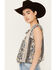 Image #2 - Angie Women's Butterfly Sleeve Floral Print Top, Black/white, hi-res