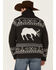 Cotton & Rye Outfitter Men's Charcoal Elk Print Zip-Front Sherpa Sweater , Charcoal, hi-res