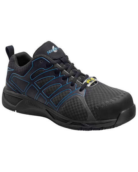Nautilus Men's Slip-Resisting Athletic Work Shoes - Composite Toe, Grey, hi-res