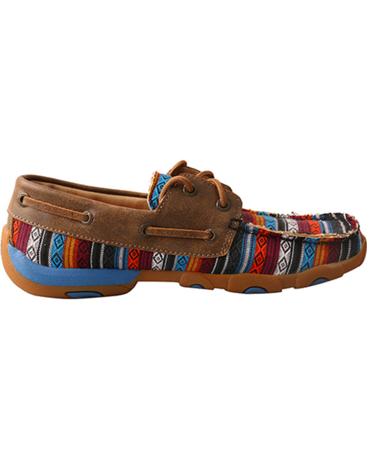 Image #2 - Twisted X Women's Boat Shoe Driving Mocs, Multi, hi-res