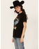 Image #2 - Cut & Paste Women's Nashville Guitar Short Sleeve Graphic Tee, Black, hi-res
