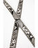 Shyanne Women's Snake Print Skinny Belt, Grey, hi-res