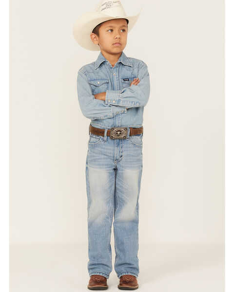 Image #3 - Cody James Boys' Arlo Light Wash Slim Bootcut Jeans - Sizes 4-8, Blue, hi-res