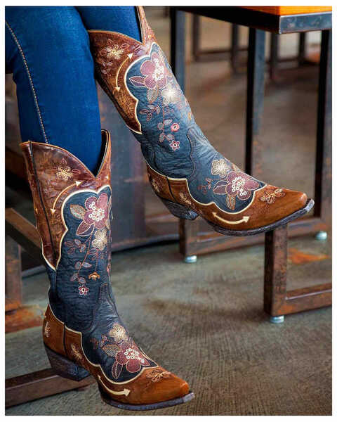Old Gringo Women's Black Bonnie Western Boots - Snip Toe , Black, hi-res