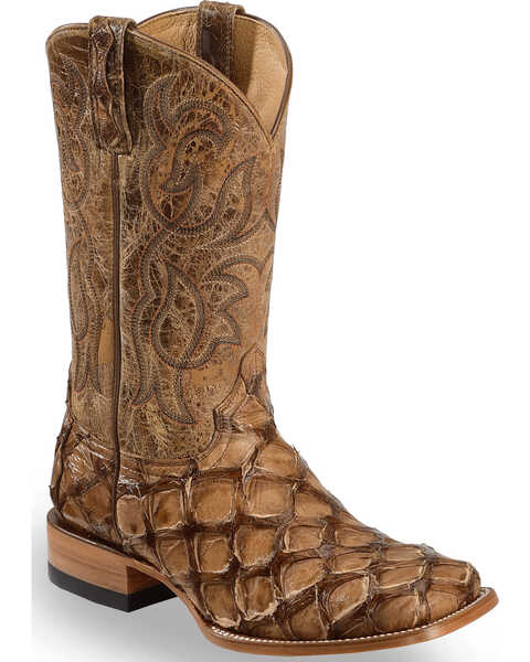 Image #1 - Cody James Men's Pirarucu Exotic Boots -  Broad Square Toe , Brown, hi-res
