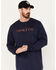 Image #1 - Hawx Men's FR Long Sleeve Pocket Henley Shirt, Navy, hi-res
