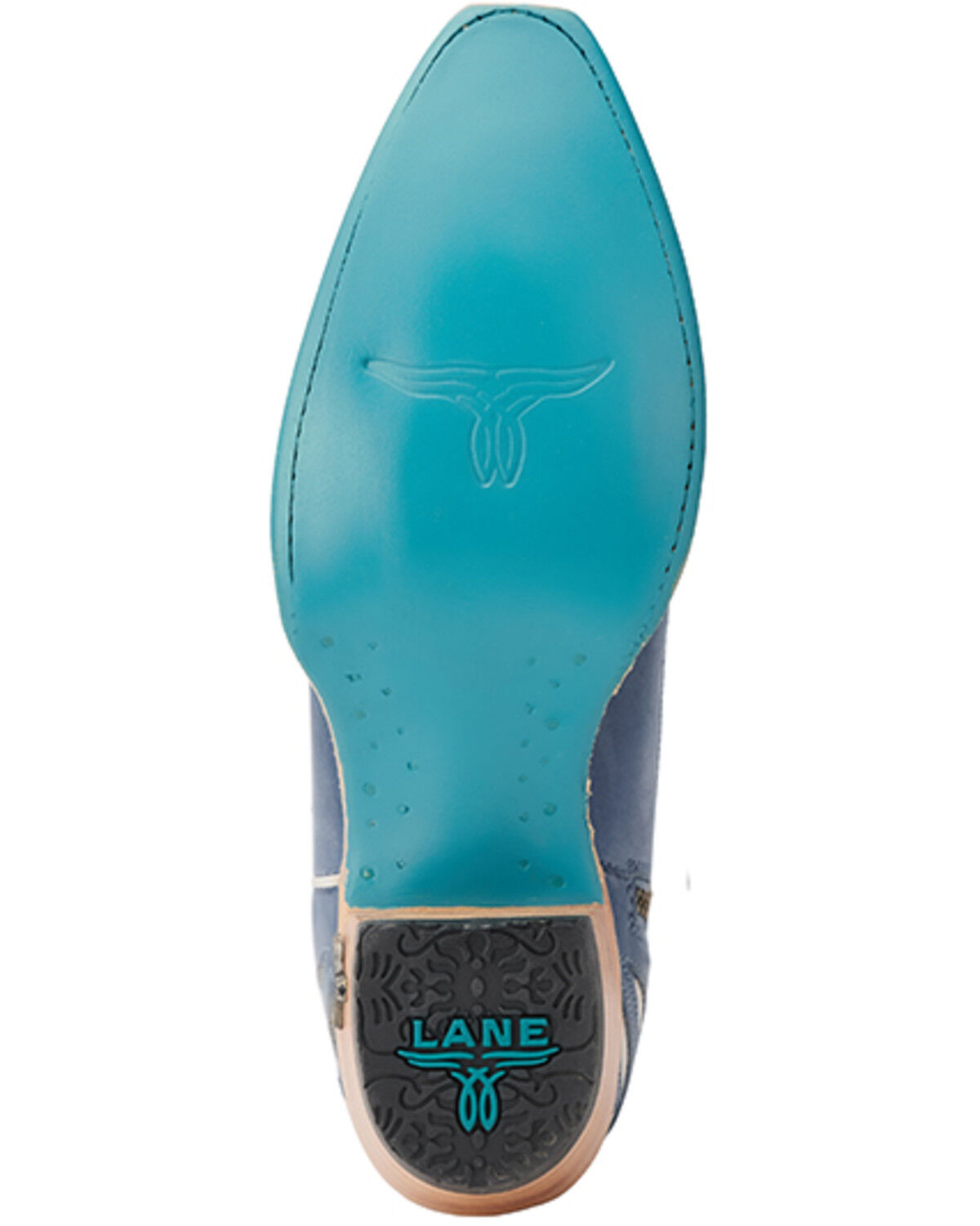 Image #7 - Lane Women's Walk The Line Western Booties - Snip Toe, Blue, hi-res
