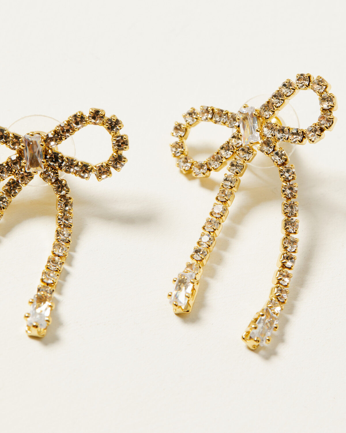 Image #2 - Shyanne Women's Bow Statement Earrings, Gold, hi-res