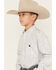 Image #2 - Cinch Boys' Paisley Print Long Sleeve Button-Down Western Shirt, White, hi-res