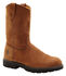 Georgia Boot Men's Wellington Pull On Work Boots - Steel Toe, Brown, hi-res
