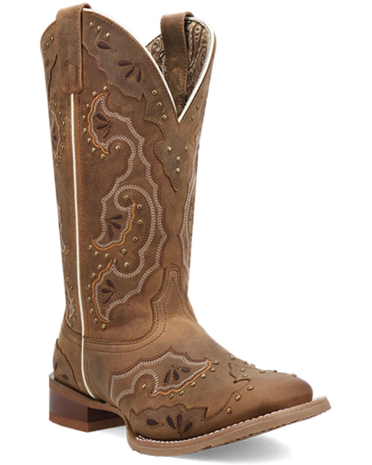 Laredo Women's Lottie Performance Western Boots - Broad Square Toe, Sand, hi-res