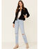 Image #2 - Scully Women's Faux Shearling Jean Jacket, Black, hi-res