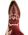 Image #6 - Dan Post Women's Marlowe Suede Western Boots - Snip Toe, Red, hi-res