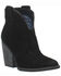 Image #1 - Dingo Women's Black Flannie Fashion Booties - Round Toe, Black, hi-res