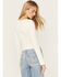 Image #4 - Shyanne Women's Lace Insert Long Sleeve Top, Cream, hi-res