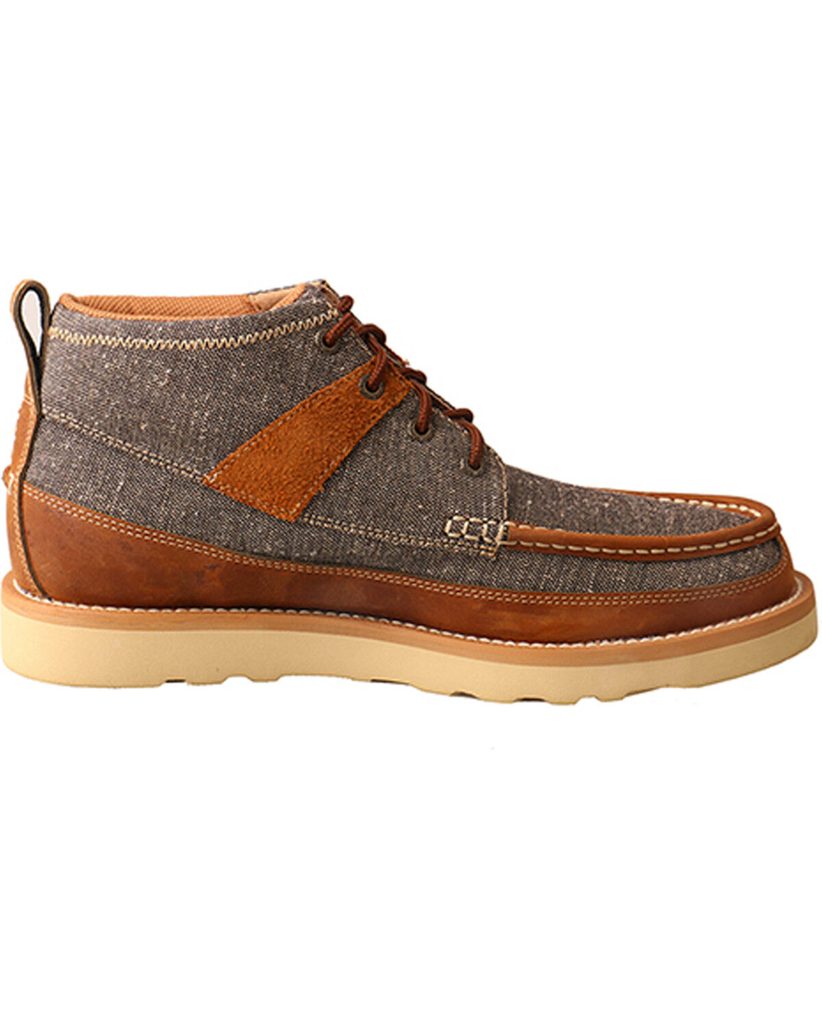 Image #2 - Twisted X Men's 4" Wedge Sole Boots - Moc Toe, Brown, hi-res