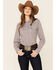 Image #1 - Cinch Women's Multi Geo Print Long Sleeve Pearl Snap Western Core Shirt, Multi, hi-res
